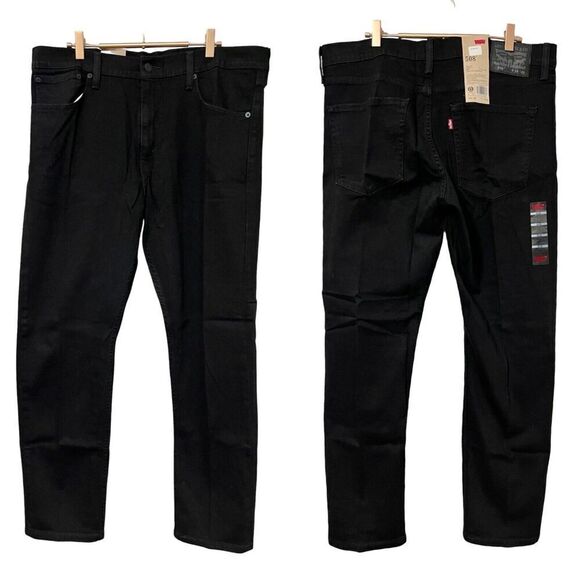 Levi’s 505 Regular Tapered Leg Jeans Size 36x30 Black Zip Fly Men’s NEW - Picture 1 of 8